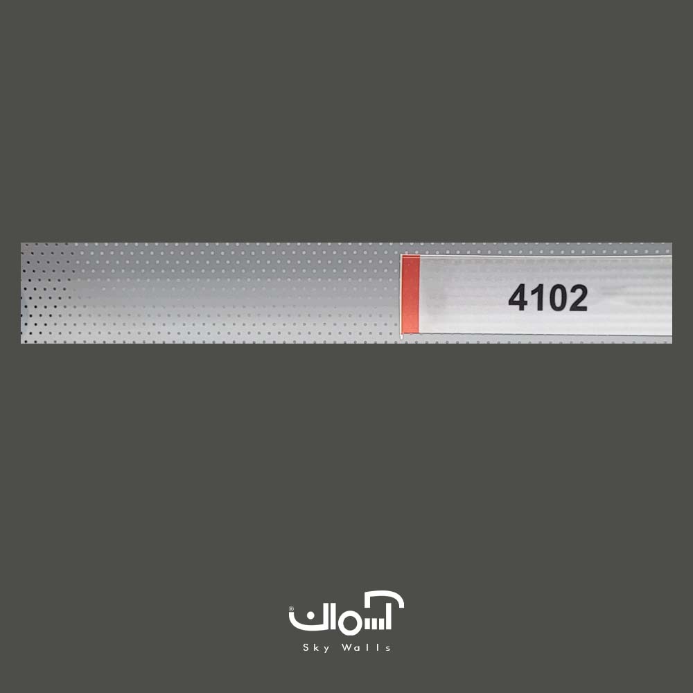 پرده کرکره فلزی پرفراژ طوسی تیره کد 4102 پرده کرکره فلزی پرفراژ ساده کد 4102 - Image 1