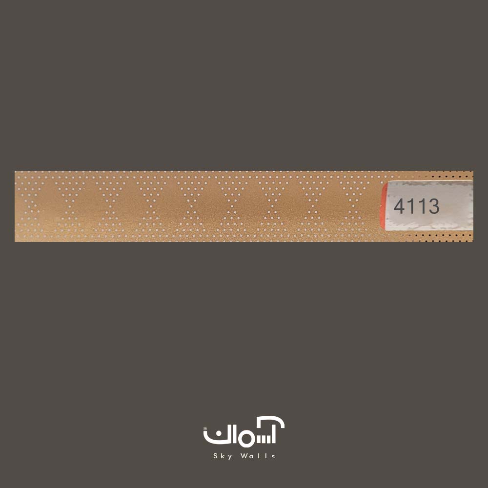 پرده کرکره فلزی پرفراژ لوزی طلایی کد 4113 پرده کرکره فلزی پرفراژ طرح دار کد 4113 - Image 1