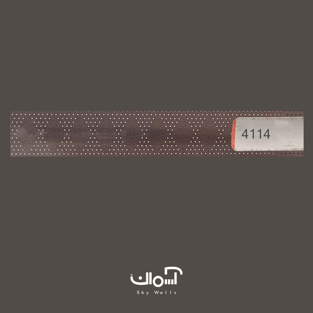 پرده کرکره فلزی پرفراژ لوزی قهوه ای کد 4114 پرده کرکره فلزی پرفراژ طرح دار کد 4114 - Image 1