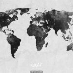 پوستر دیواری نقشه جهان کد 10012500