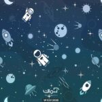 پوستر دیواری اتاق کودک کهکشان و فضا کد 10013600