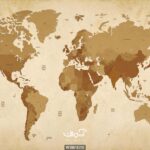 پوستر دیواری نقشه جهان کد 10018700