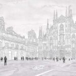 پوستر دیواری نقاشی هنری ساختمان کد 1718038