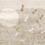 پوستر دیواری نقاشی گل و پروانه 1718039