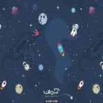 پوستر دیواری اتاق کودک فضا کد 10019300