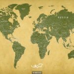 پوستر دیواری نقشه جهان بچگانه کد 10020900