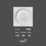 تایل سقفی پلی اورتان کلاسیک مربع