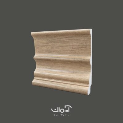 قرنیز 15 سانتی لاکچری ایرانی کرمی طرح چوب مات از جنس پلی استایرن کد FG11-49 از برند اسکای والز
