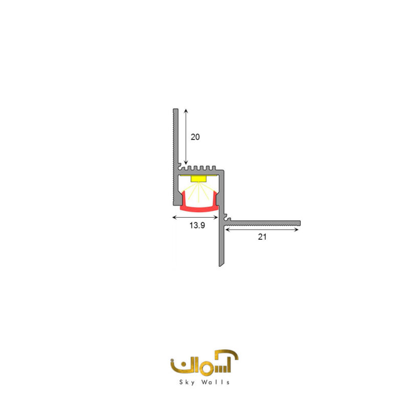 چفت کناف نوری با عرض 1.7 سانتی و عمق 2 سانت - Image 4