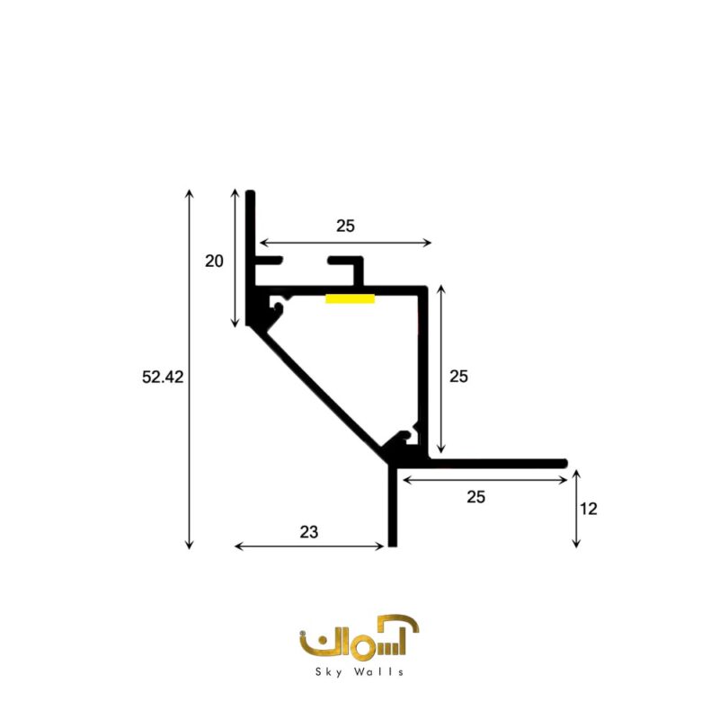 چفت کناف نوری با عرض 23 میل و زاویه 45 درجه - Image 3