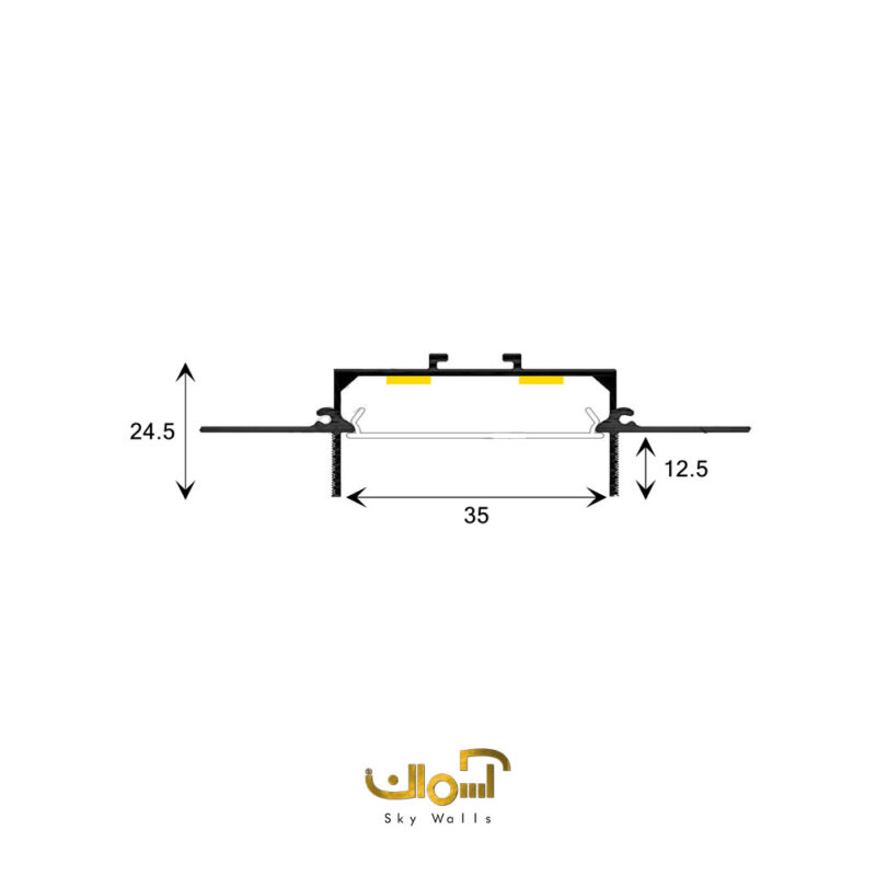 چفت میانی کناف عریض نوری 3.5 سانت - Image 3