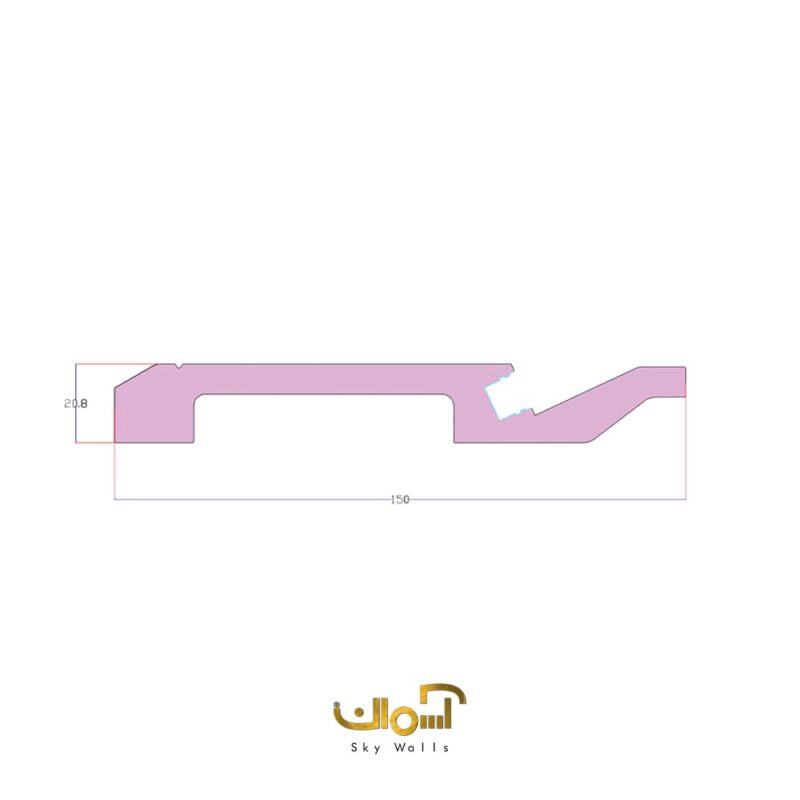 قرنیز نوری 15 سانتی مدرن با دیفیوزر - Image 2