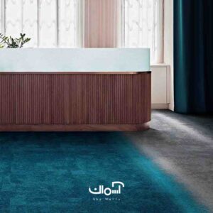 موکت تایل اداری بسیار جذاب از برند vogue سری نیچیر با رنگ آمیزی طوسی و سرمه ای