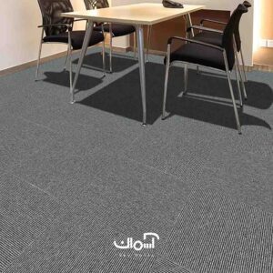 موکت تایل اداری VOGUE سری Vista Line کد Ash 304 1 موکت تایل اداری برند ووگ کارپت رنگ طوسی روشن 50*50 سانتی نصب بصورت مدولار