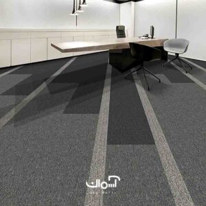 موکت تایل اداری jet از سری Vista loop برند ووگ کارپت با کیفیت بالا برای فضاهای پرتردد اداری