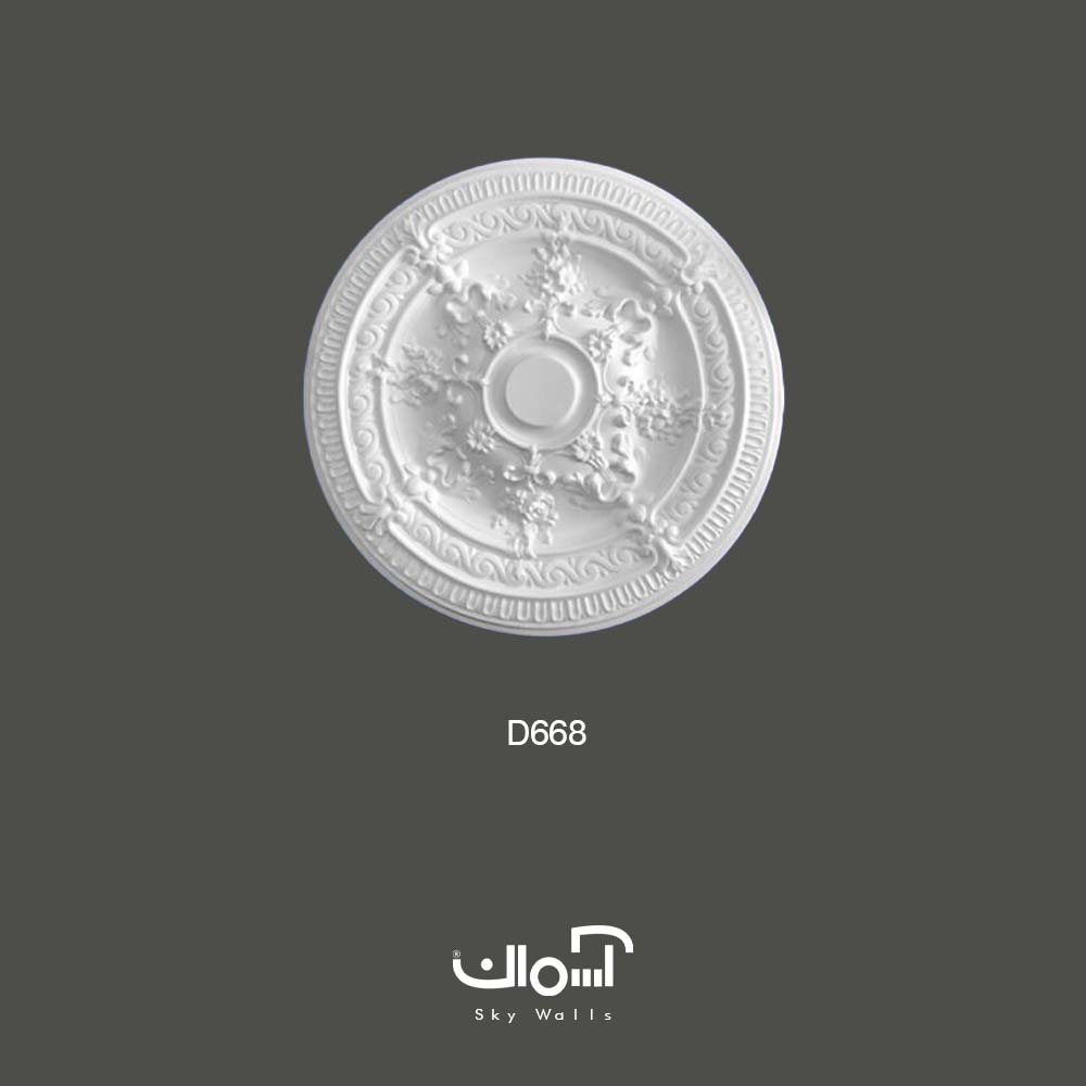 گل سقفی پلی یورتان قطر 68 سانت گل سقفی پلی یورتان قطر 68 سانت کلاسیک 8745 - Image 1