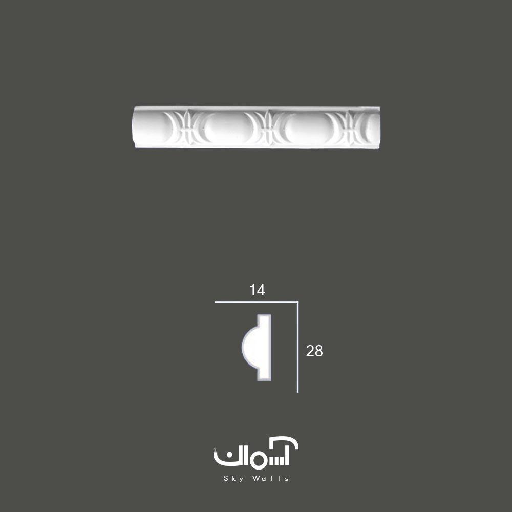 ابزار قاب بندی 2.8 سانتی طرح دار پلی یورتان ابزار قاب بندی پلی یورتان 2.8 سانت طرح دار - Image 1