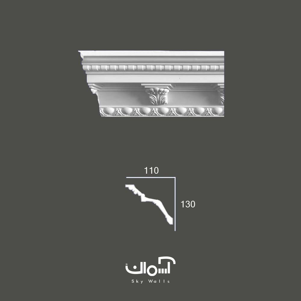 گلویی 11 سانتی گلدار وارداتی چینی پرکار ابزار گلویی پلی یورتان 11 سانتی کلاسیک وارداتی - Image 1