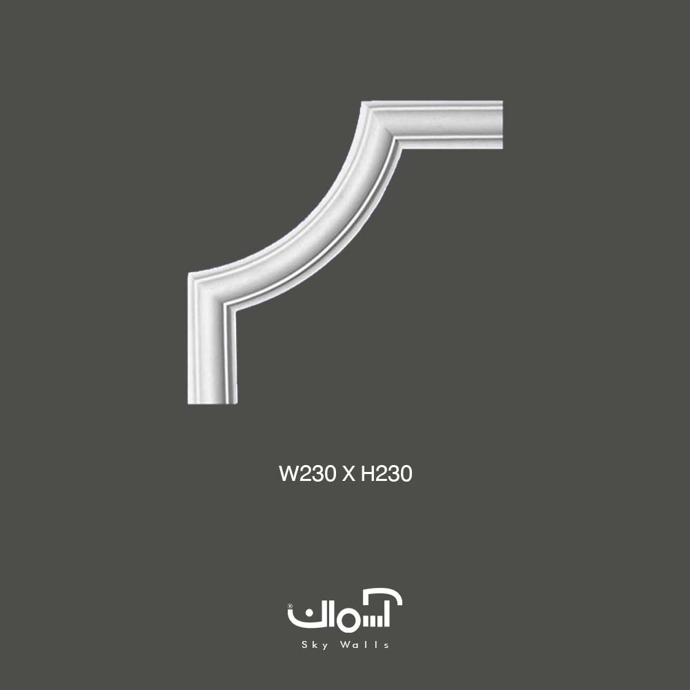 گل گوشه برای قاب 4 سانتی کرو و قوص دار گل گوشه پلی یورتان برای قاب 4 سانتی چینی - Image 1