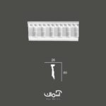 ابزار قاب بندی پلی یورتان 8 سانتی گلدار چینی