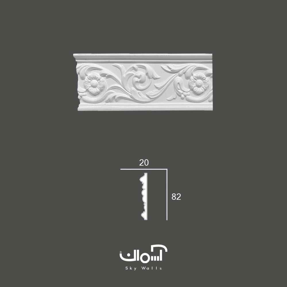 ابزار قاب بندی 8.2 سانتی گلدار وارداتی ابزار قاب بندی پلی یورتان 8.2 سانتی گلدار - Image 1