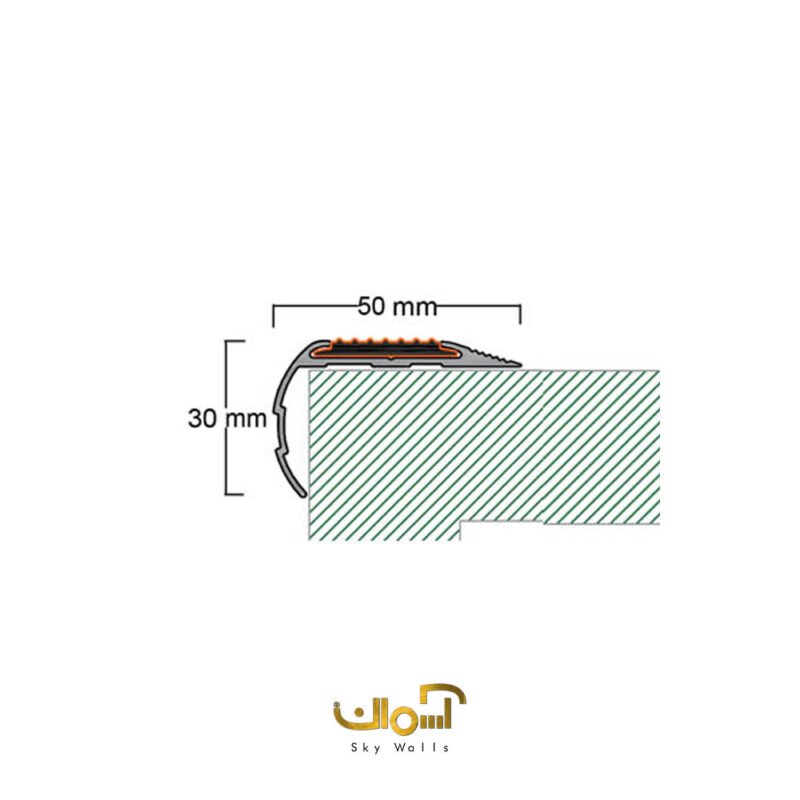 ترمز پله آلومینیومی 4 سانتی تک ردیفه - Image 2