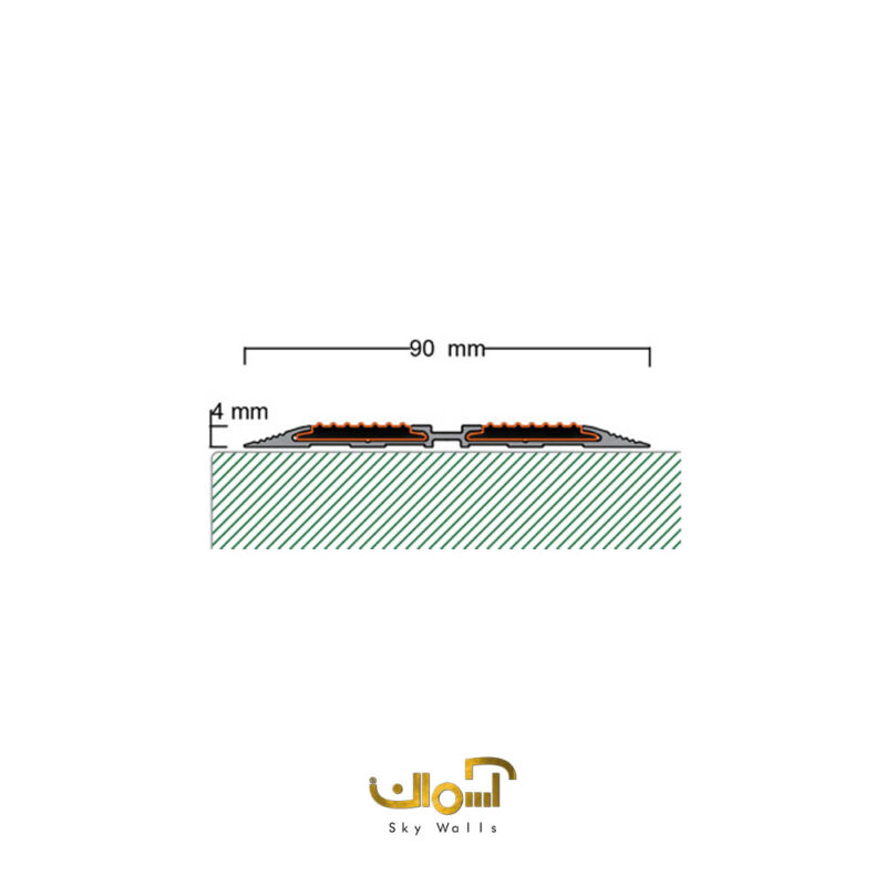 ترمز پله آلومینیومی تخت 9 سانتی - Image 2
