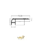 ترمز پله LED دار تک ردیفه 7 سانتی - Image 2