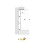 قرنیز آلومینیومی توکار 8 سانتی سایه دار Shadow Gap - تصویر 3