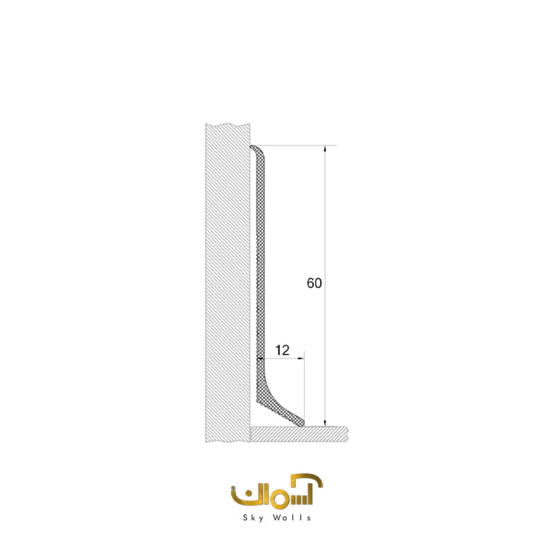 قرنیز آلومینیومی 6 سانتی روکار و ساده - تصویر 3