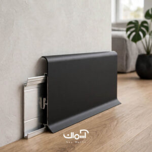 قرنیز آلومینیومی روکار رنگ مشکی در سایز 8 و 10 سانتی