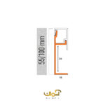 قرنیز آلومینیومی توکار و روکار 10 سانتی ماژولار - تصویر 2